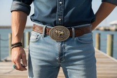 New Men Antique Gold Metal Buffalo Bull OX Buckle Cowboy Western Fashion Rodeo