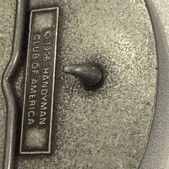 Handyman Club of America Life Member Belt Buckle Vintage 1996 Pewter Finish
