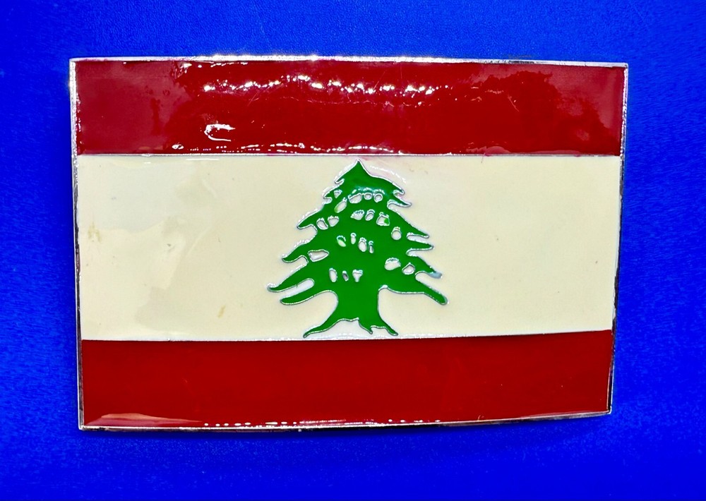 Lebanon Lebanese Liban National Flags Middle East Flag Belt Buckle