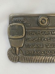 CB Radio 10-4 Mercy Smokey Belt Buckle Semi Truck Trucker Convoy ham