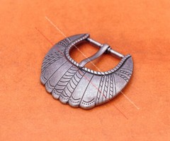 Inner 30MM Anqitue Silver Traditional Tribal Flower Leather Belt Buckle 3pcs Set