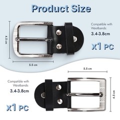 2 pieces belt buckle men, belt buckles for men leather, belt buckle…