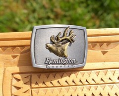 Arms Company Remington Country Bugling Elk 2 1/2&Prime; Belt Buckle for 1 1/8&Prime; Belt