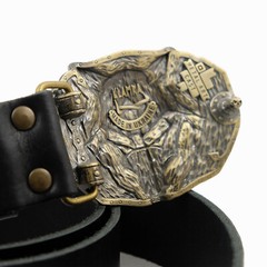 Runic Wolf Belt buckle, Scandinavian Old Norse Celtic wild animal werewolf