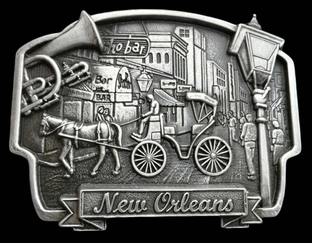 New Orleans Mardi Gras Louisiana Saints Jazz Belt Buckle Boucle De Ceinture