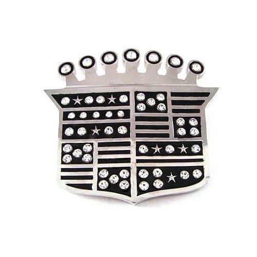 King Crown Star Shield Rhinestones Metal Belt Buckle