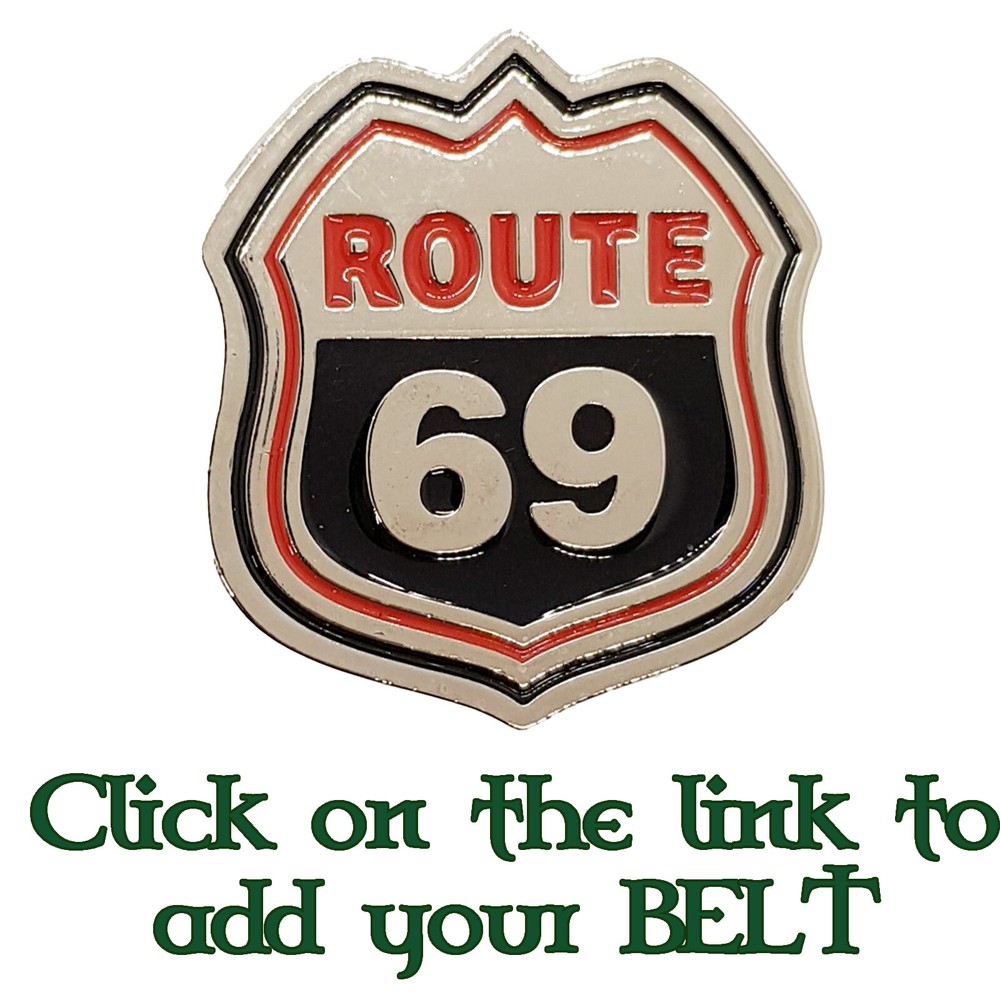 Route 69 Belt Buckle Humour Humor Funny Novelty Cowboy Sexy Highway American USA