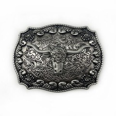 Golden Bull Head Bull Belt Buckle for Male-Western Rodeo Cowboy Belt Buckles US