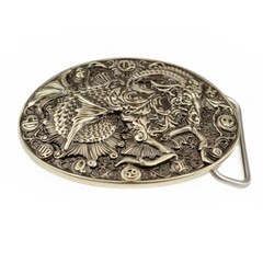 Capricorn german silver belt buckle, Sea Goat Horoscope Astrological Zodiac Sign