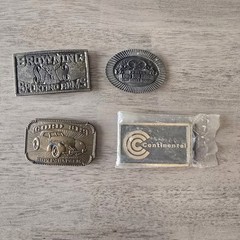 VINTAGE BELT BUCKLE LOT MEN&rsquo;S/ 4 TOTAL