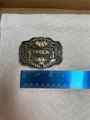 Vintage Oden Brass Name Belt Buckle « Chuck »