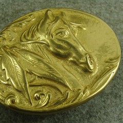 Heavy duty Brass “ Horse ” Belt Buckles For 1.5&Prime; Oval Plate Pin Buckle Z216