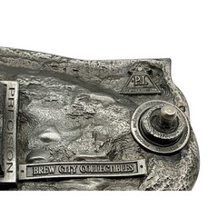 Vintage 1994 Brew City Collectibles The Turkey Hunter Belt Buckle Silver Tone