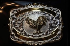 Crumrine M&F Western Lightning Ridge Western Belt Buckle Rooster Trophy 38430