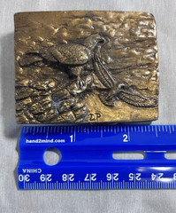 VTG Colorado Belt Buckle Brass Western Eagle Mountains Cowboy USA Spec Cast 1979