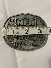 National Finals Rodeo Hesston 25th Anniversary NFR Adult Buckle VTG 1983