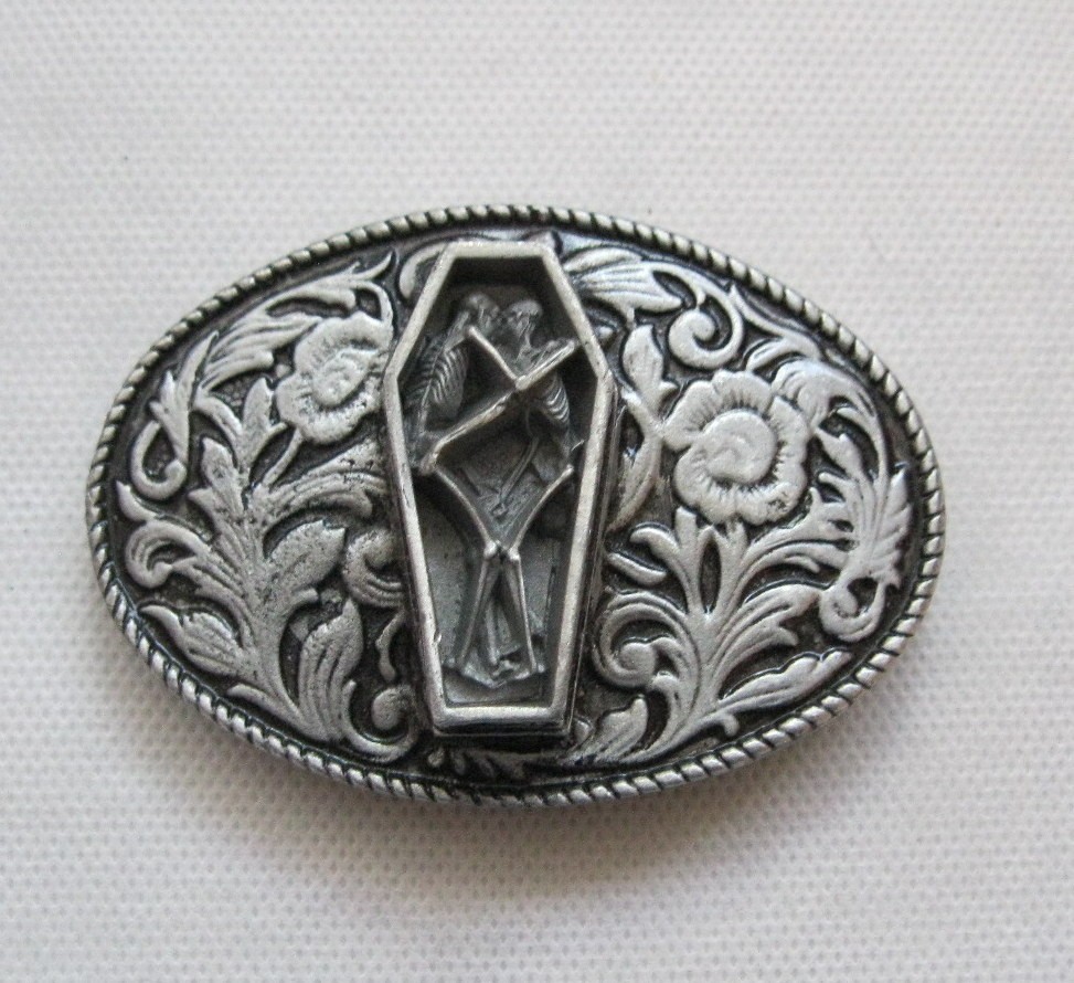 New Love Never Dies Belt Buckle Mobtown Chicago Made In USA