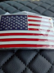 Glossy, Patriotic U.S.A. U.S. American Flag metal belt Buckle, New!