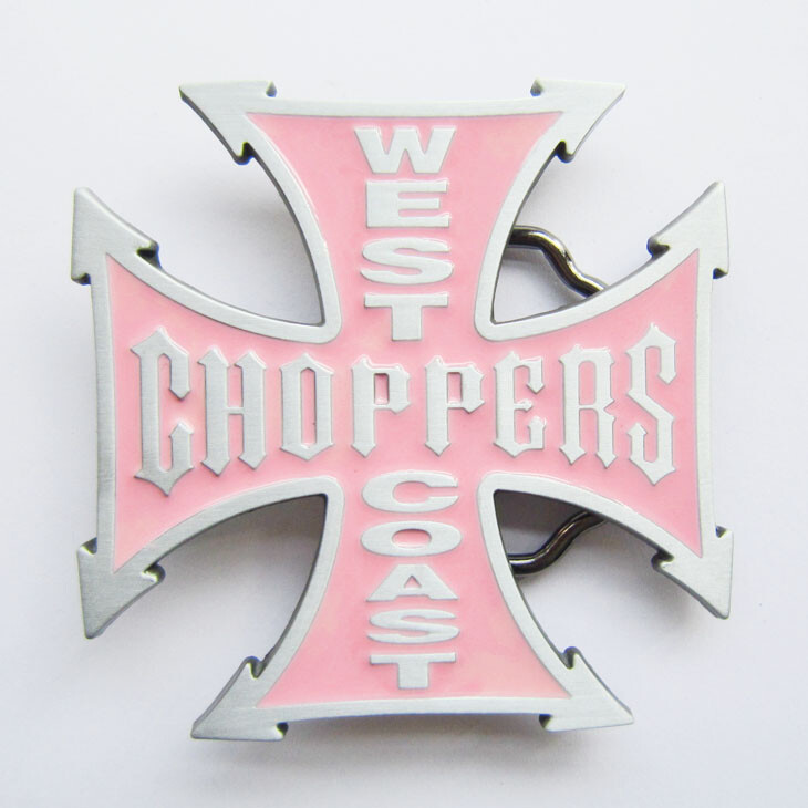 Gürtelschnalle – Pink West Coast Choppers Iron Cross