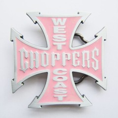 Gürtelschnalle – Pink West Coast Choppers Iron Cross