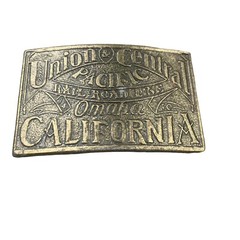 Union Central Pacific Railroad Line Omaha California Belt Buckle