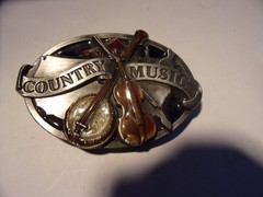 Beautiful Collectible Country Music Belt Buckle – EXC – $11 s/h