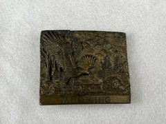 Handmade 1979 American Eagle Wyoming Belt Buckle by SPEC CAST 5779