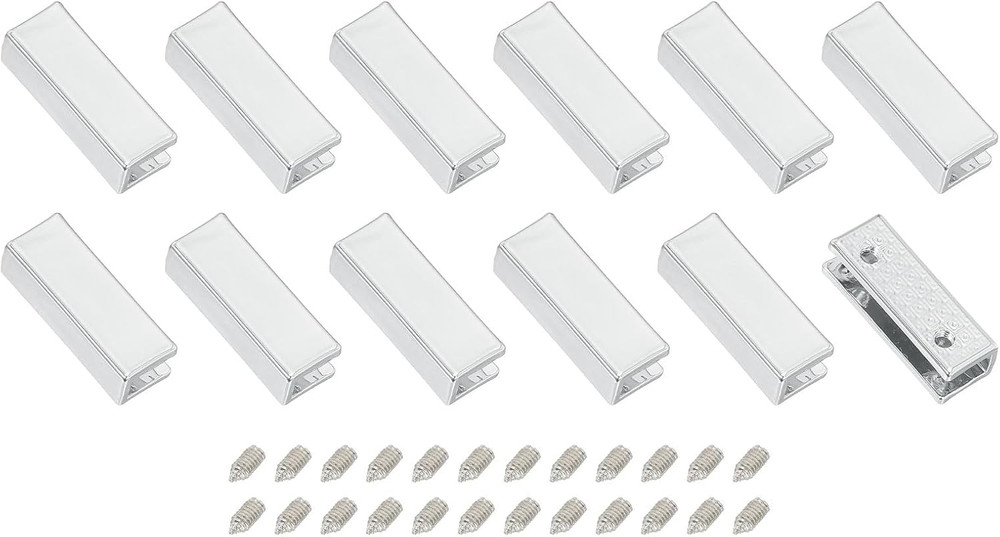 Belt Buckle End Tips, Rectangle Webbing Zipper Tips Clip Buckles with Screws for