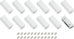 Belt Buckle End Tips, Rectangle Webbing Zipper Tips Clip Buckles with Screws for