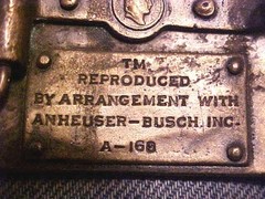 SHARP Advertising Budweiser Beer Label Solid Brass Mens Belt Buckle #M227