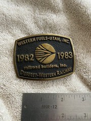 Western Fuels-Utah Inc. Deseret Western Railway Belt Buckle
