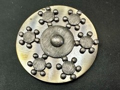Retro Artisan Metal Work Unique Vintage Round Belt Buckle