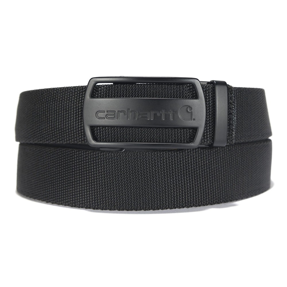 Carhartt Men&rsquo;s Durable Nylon 52 in, Webbing Ratchet Belt (Black)