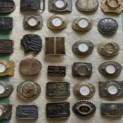 Vintage Belt Buckles WESTERN OIL GAS NAVAJO NATIVE