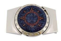 Aztec Indian Pewter Azteca Calendar Belt Buckle Mayan Calendario Azteca MEXICAN
