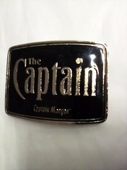 Captain Morgan Belt Buckle Alcohol Theme Black and Chrome