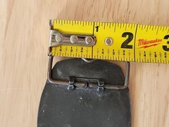 Vintage RO Belt Buckle Silver Pewter Look