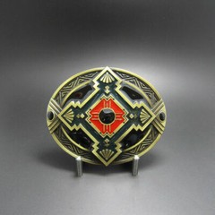 Bronze Plated Celtic Cross Totem Western Metal Belt Buckle