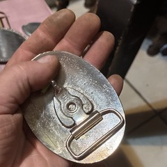 Western Engraved Floral Silver-Tone Oval Belt Buckle, Fits 1.5&Prime; Belt
