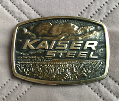 Kaiser Steel Napa Brass Beltbuckle Vintage 1981