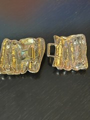 Vintage Collectible Gold Tone Two Piece Metal Buckle