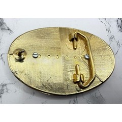 Gold Tone Eagle Crest Belt Buckle Western Scroll Oval 4&Prime; Fits 1.5&Prime; belt