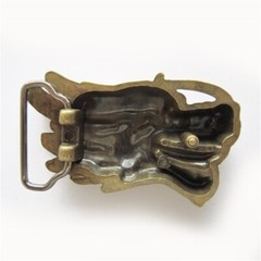 Vintage Bronze Plated Sculpt Dragon Head Belt Buckle Gurtelschnalle