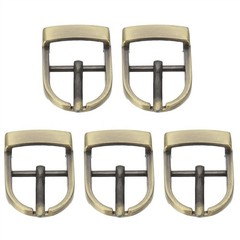 5 Pcs 0.7 Inch Adjustable Single Prong Buckle Belt Buckle, Bronze