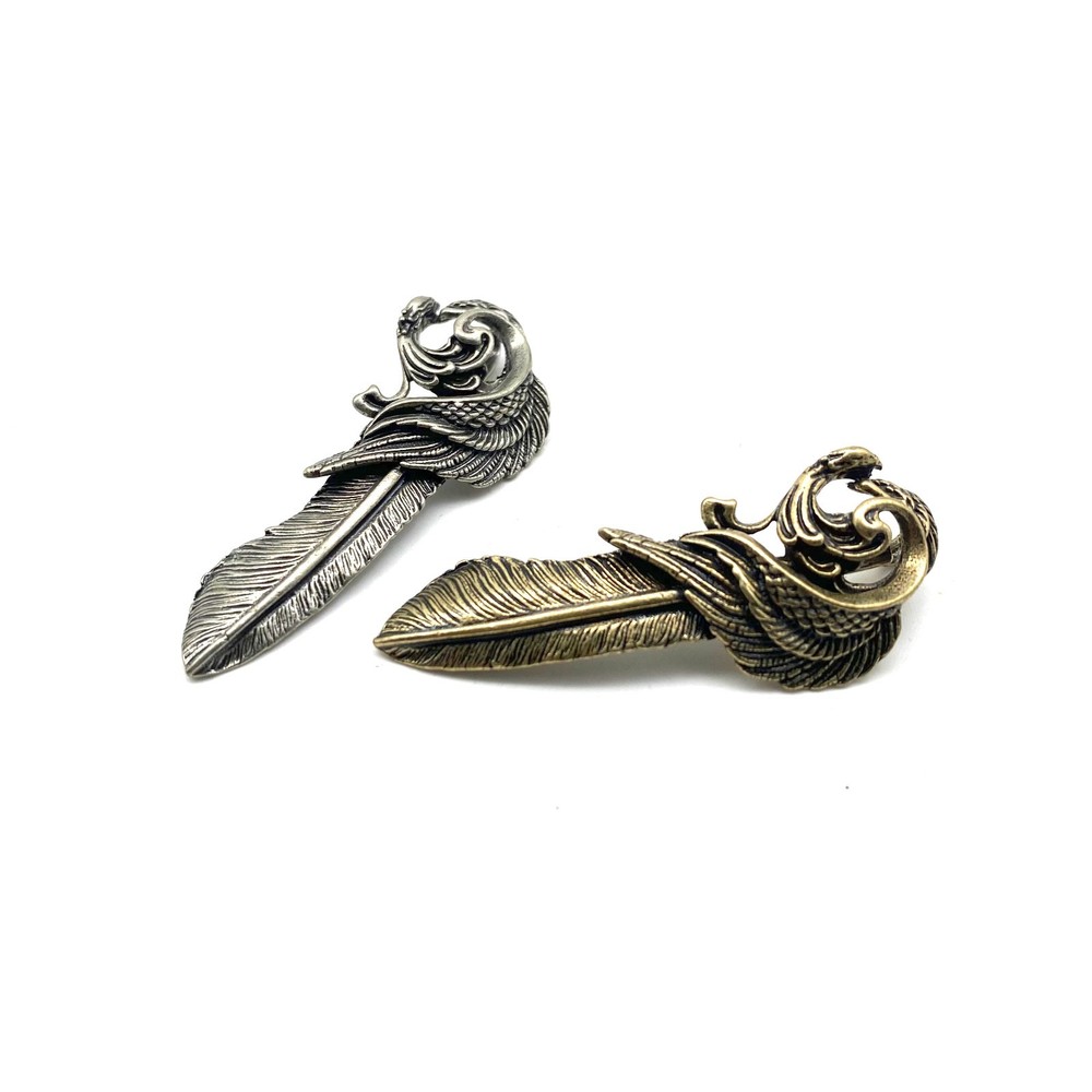 Copper Feathers Charm Jewelry Decoration Accessories Bag Decoration Pendants lot