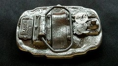 U.S. ARMY FIREPOWER BELT BUCKLE PEWTER 1983