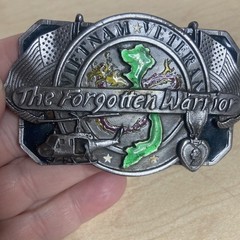 Forgotten Warrior VIETNAM VETERAN Belt Buckle Nice Colors 1989