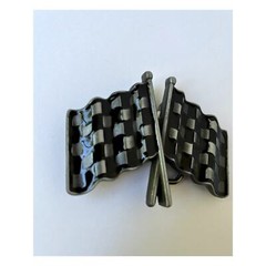 Racing Flags Black And White Checkered Racing Flag Belt Buckle