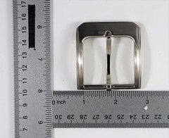 New 1 1/2&Prime; (38mm) buckle(#T7) high quality pin style brushed nickel color USA