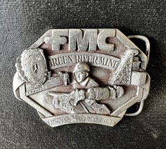 FMC Trona Mine Belt Buckle, Safety, Siskiyou, Limited #/650, Rare Green River WY
